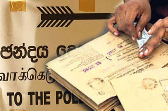 පාර්ලිමේන්තු මැතිවරණයට අදාළව තැපැල් ඡන්ද සලකුණු කිරිමේ කාලය අදින් අවසන්