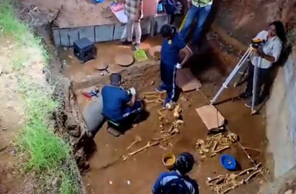 කොළඹ වරාය සමූහ මිනීවලේ කැණීම් යළි අරඹයි.!