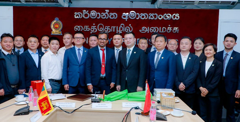 ලංකාවට පැමිණි චීන ආයෝජකයින් සති දෙකක් මෙරට රැදී සිටීමට තීරණය කරයි