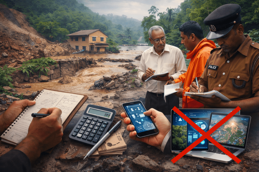 ආපදා හානිය ගණනය කරගන්නවත් අපිට තාක්ෂණයක් නෑ