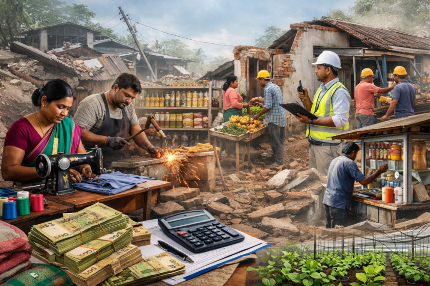 ආපදාවෙන් බලපෑමට ලක්වූ තනි, සුළු හා ක්ෂුද්‍ර ව්‍යාපාර සවිබල ගැන්වීමට නව චක්‍රලේඛයක් නිකුත් කෙරේ.