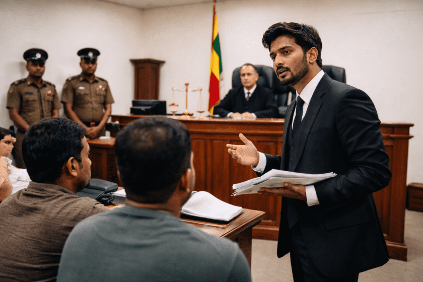 සැකකරුවන් වෙනුවෙන් අධිකරණය ඉදිරියේ නීතිඥවරුන් පෙනී සිටිය යුතු ද?