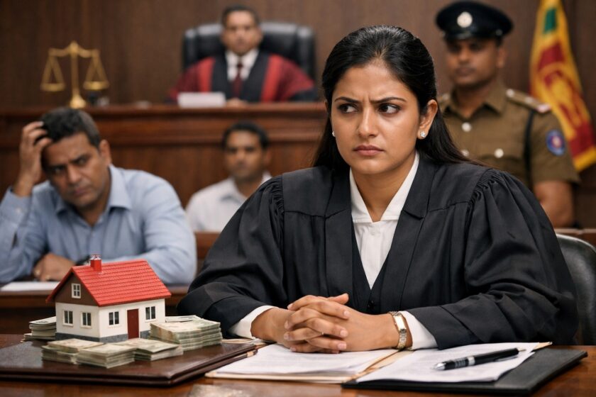 සේවාදායකයා නොමඟ යවා දේපළ අන්සතු කළා යැයි නීතිඥවරියට බරපතළ චෝදනා.