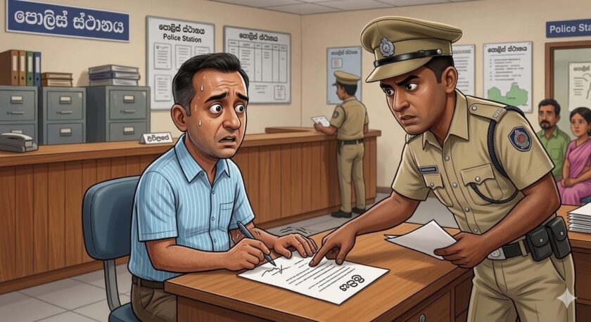 පොලිසිය බාරයේ තිබු ජංගම දුරකථනයට වංගු ගසමින් එය නැති වූ බවට බොරු පැමිණිලි බලෙන් ලියාගත් පමුණුගම පොලිසිය.