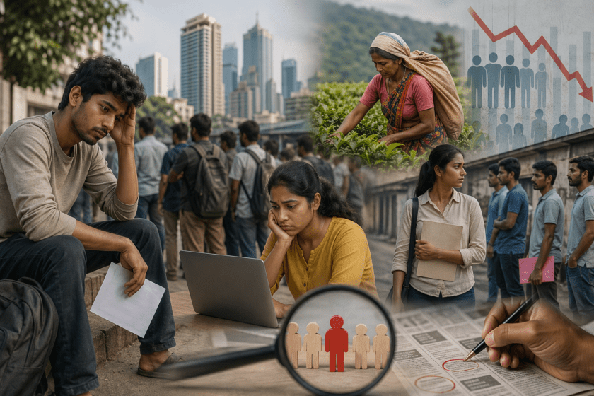 ශ්‍රී ලංකාවේ ලක්ෂ 5කට ආසන්න පිරිසක් විරැකියාවෙන්!