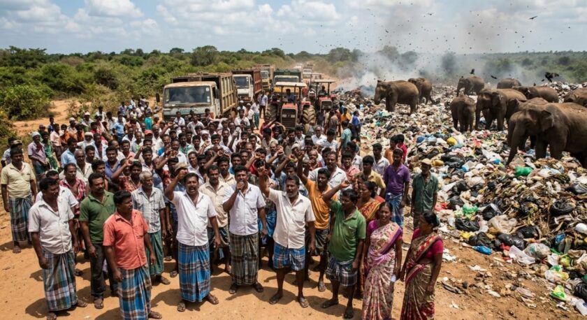 ජනතා විරෝධය හමුවේ ඇල්ලේ කුණු වැල්ලවායට!